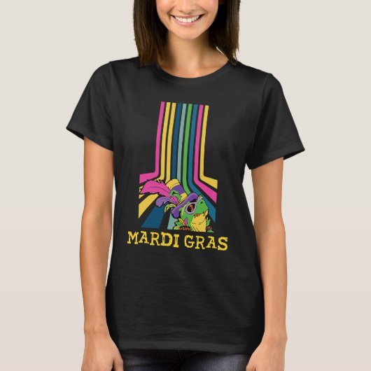 Cute Silly Mardi Gras Frog T-shirt (Voorkant)
