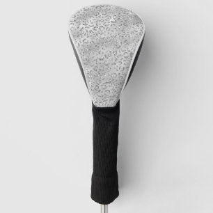Cute Silver Cheetah Leopard Skin Print Patroon Golfheadcover