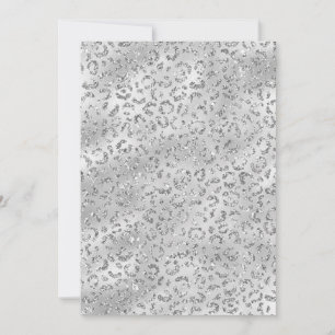 Cute Silver Cheetah Leopard Skin Print Patroon Kaart