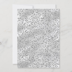 Cute Silver Cheetah Leopard Skin Print Patroon Kaart