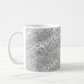 Cute Silver Cheetah Leopard Skin Print Patroon Koffiemok (Links)