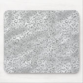 Cute Silver Cheetah Leopard Skin Print Patroon Muismat (Voorkant)
