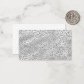 Cute Silver Cheetah Leopard Skin Print Patroon Notitiekaartje (Voorkant / Achterkant in situ)