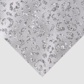 Cute Silver Cheetah Leopard Skin Print Patroon Tissuepapier (Detail)