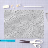 Cute Silver Cheetah Leopard Skin Print Patroon Tissuepapier (Craft)