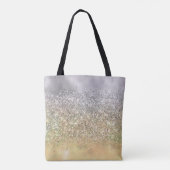 Cute Silver Glitter sterren Monogram Tote Bag (Achterkant)