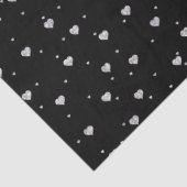 Cute Silver Glitter Valentijnse  Hearts Pattern Tissuepapier (Detail)