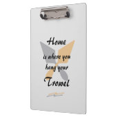 Cute Silver & Gold Home waar u uw trommel ophangt Klembord (Links)