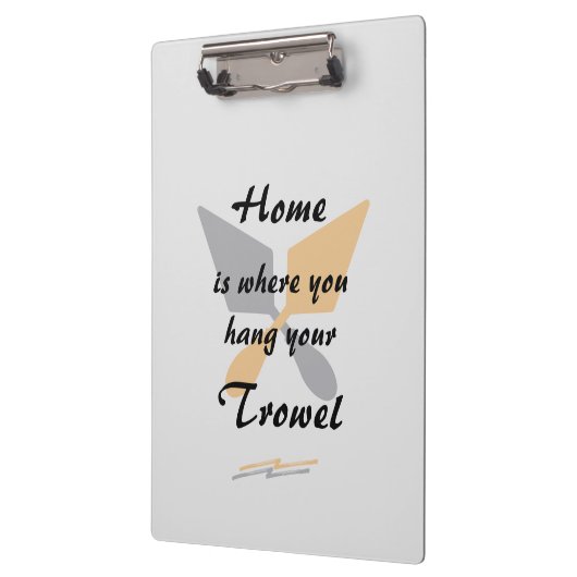 Cute Silver & Gold Home waar u uw trommel ophangt Klembord (Links)