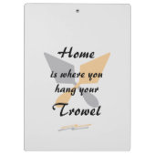 Cute Silver & Gold Home waar u uw trommel ophangt Klembord (Achterkant)