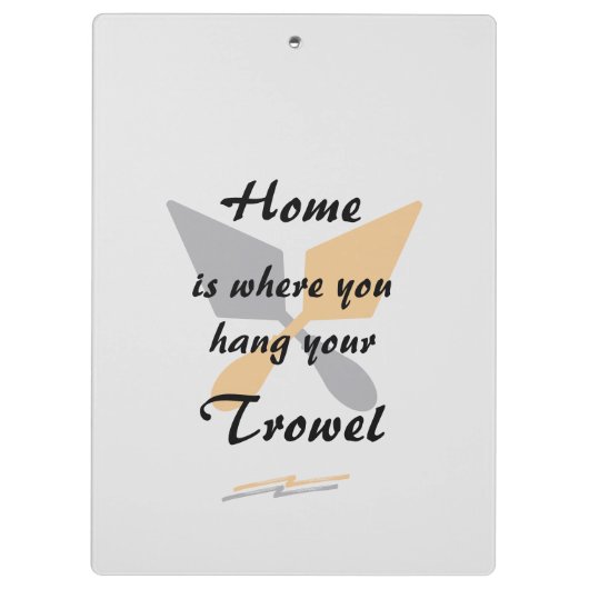 Cute Silver & Gold Home waar u uw trommel ophangt Klembord (Achterkant)