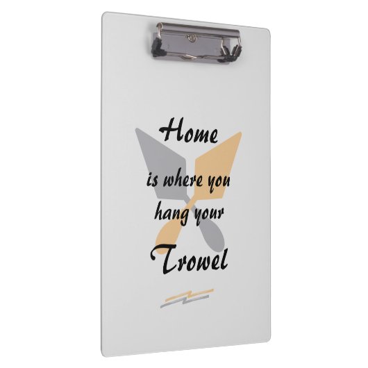 Cute Silver & Gold Home waar u uw trommel ophangt Klembord (Rechts)