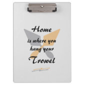 Cute Silver & Gold Home waar u uw trommel ophangt Klembord (Voorkant)