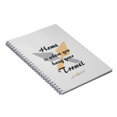 Cute Silver & Gold Home waar u uw trommel ophangt Notitieboek (Rechterzijde)