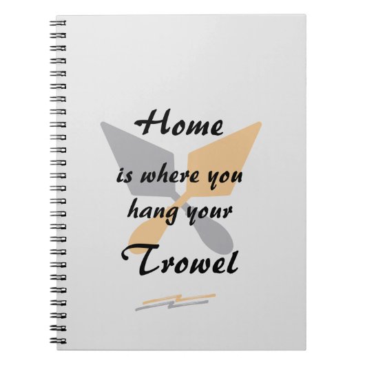 Cute Silver & Gold Home waar u uw trommel ophangt Notitieboek (Voorkant)