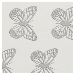 Cute Silver Grey Butterfly Pattern Stof
