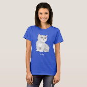 Cute Silver Grey Tabby Kitty Cat T-Shirt (Voorkant volledig)
