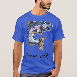 Cute Silvers Coho Salmon Vist Art Juneau Alaska T-shirt