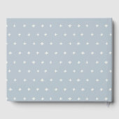 Cute Simple Aqua Blue Clothesline Boy Baby shower Gastenboek (Achterkant)