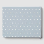 Cute Simple Aqua Blue Star Mobile Boy Baby shower Gastenboek (Achterkant)