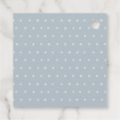 Cute Simple Baby Clothesline Blue Boy Baby shower Bedankjes Labels (Achterkant)