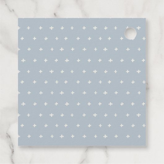 Cute Simple Baby Clothesline Blue Boy Baby shower Bedankjes Labels (Achterkant)