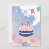 Cute Simple Birthday Party Invitation Kaart (Voorkant)