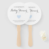 Cute Simple Blue Heart Boy Baby shower Handwaaier (Voorkant en achterkant)