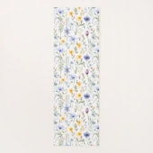 Cute Simple Blue Purple Watercolor Wildflower Yogamat (Achterkant)