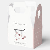 Cute Simple Blush Pink Star Mobile-Baby shower Bedankdoosjes (Geopend)