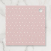 Cute Simple Blush Pink Star Mobile-Baby shower Bedankjes Labels (Achterkant)
