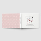Cute Simple Blush Pink Star Mobile-Baby shower Gastenboek (Volledig)