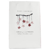 Cute Simple Blush Pink Star Mobile-Baby shower Medium Cadeauzakje (Voorkant)