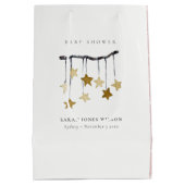 Cute Simple Blush Pink Star Mobile-Baby shower Medium Cadeauzakje (Achterkant)