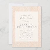 Cute Simple Boho Peach Blush Marble Baby shower Kaart (Voorkant)