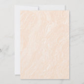 Cute Simple Boho Peach Blush Marble Baby shower Kaart (Achterkant)