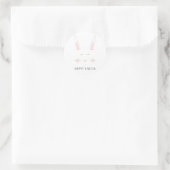 Cute & Simple Bunny Ronde Sticker (Tas)