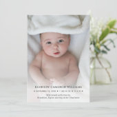 Cute Simple Custom Photo Hallo Baby Newborn Birth Aankondiging (Staand voorkant)