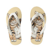 Cute simple design men cat lover kinder teenslippers (Voetbed)