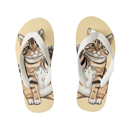 Cute simple design men cat lover kinder teenslippers (Voetbed)