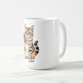 Cute simple design men cat lover koffiemok (Voorkant rechts)