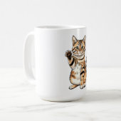 Cute simple design men cat lover koffiemok (Voorkant links)