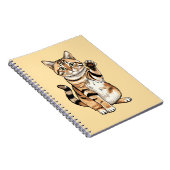 Cute simple design men cat lover notitieboek (Rechterzijde)
