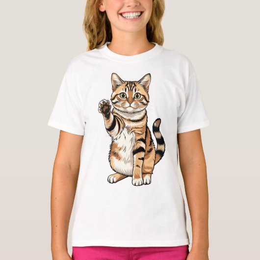 Cute simple design men cat lover t-shirt (Voorkant)