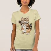 Cute simple design men cat lover t-shirt (Voorkant)