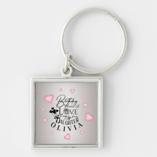 Cute Simple Gifts For Daughters | Typography Sleutelhanger (Voorkant)