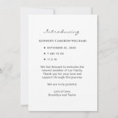 Cute Simple Hallo Baby Custom Photo Newborn Birth Aankondiging (Achterkant)