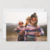 Cute Simple Happy Hanukkah Custom Photo Holiday Feestdagenkaart (Achterkant)