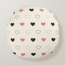 Cute Simple Hartpatroon Rond Kussen