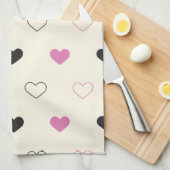Cute Simple Hartpatroon Theedoek (Quarter Fold)